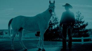 The Right Horse - Cowboy With a Horse Sunset - Teal